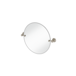 Rund spegel Burlington med spegelfästen Borstad nickel, Ø 400 mm fäste 1909