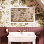 Spegel Burlington Guild Varley vit i badrum