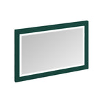 Spegel med LED-belysning Burlington träram Matt grön, 120 cm