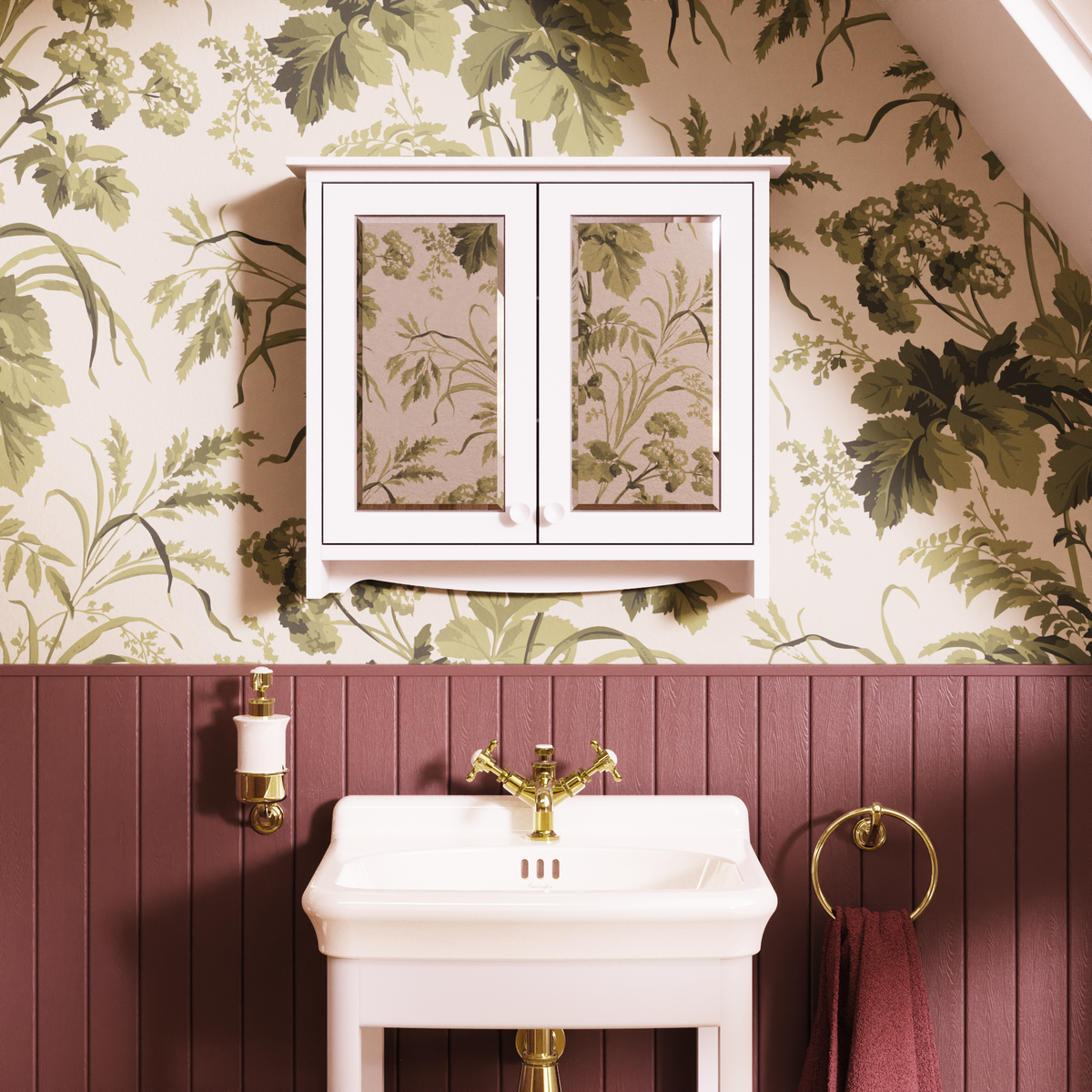 Spegelskåp Burlington Guild 65 cm Varley vit i badrum