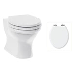 Toalett vägghängd Burlington Guild med soft close-sits, sits varley vit