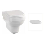 Toalett vägghängd Burlington Riviera med soft close-sits, sits krom