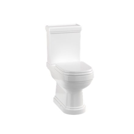 Toalettstol Burlington Riviera med spolvred och P-lås och soft close-sits