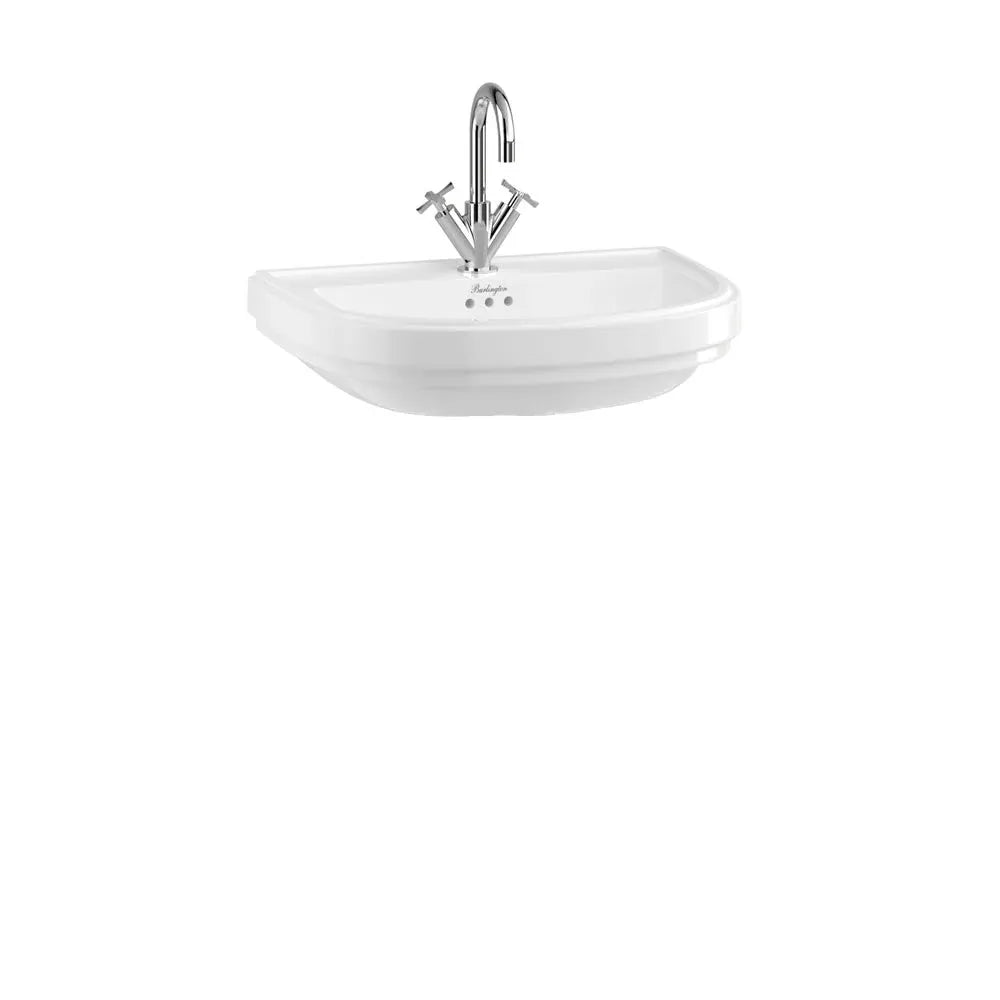 Tvättställ Burlington Riviera D-format 65 cm 1-håls