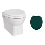 Vägghängd Toalettstol Burlington med soft close-sits, sits matt grön