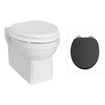 Vägghängd Toalettstol Burlington med soft close-sits, sits matt svart