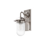 Vägglampa Burlington Guild med frostat glas Borstad nickel