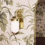 Vägglampa Burlington Guild med frostat glas Guld i badrum