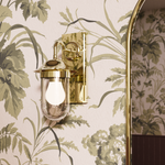 Vägglampa Burlington Guild med klart glas Guld i badrum