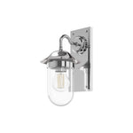 Vägglampa Burlington Guild med klart glas Krom