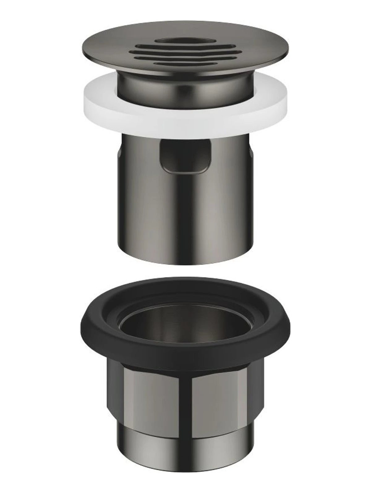 Dornbracht 10105970-99 Silventil 1 1/4 för tvättfat med bräddavlopp Borstad Dark Platinum
