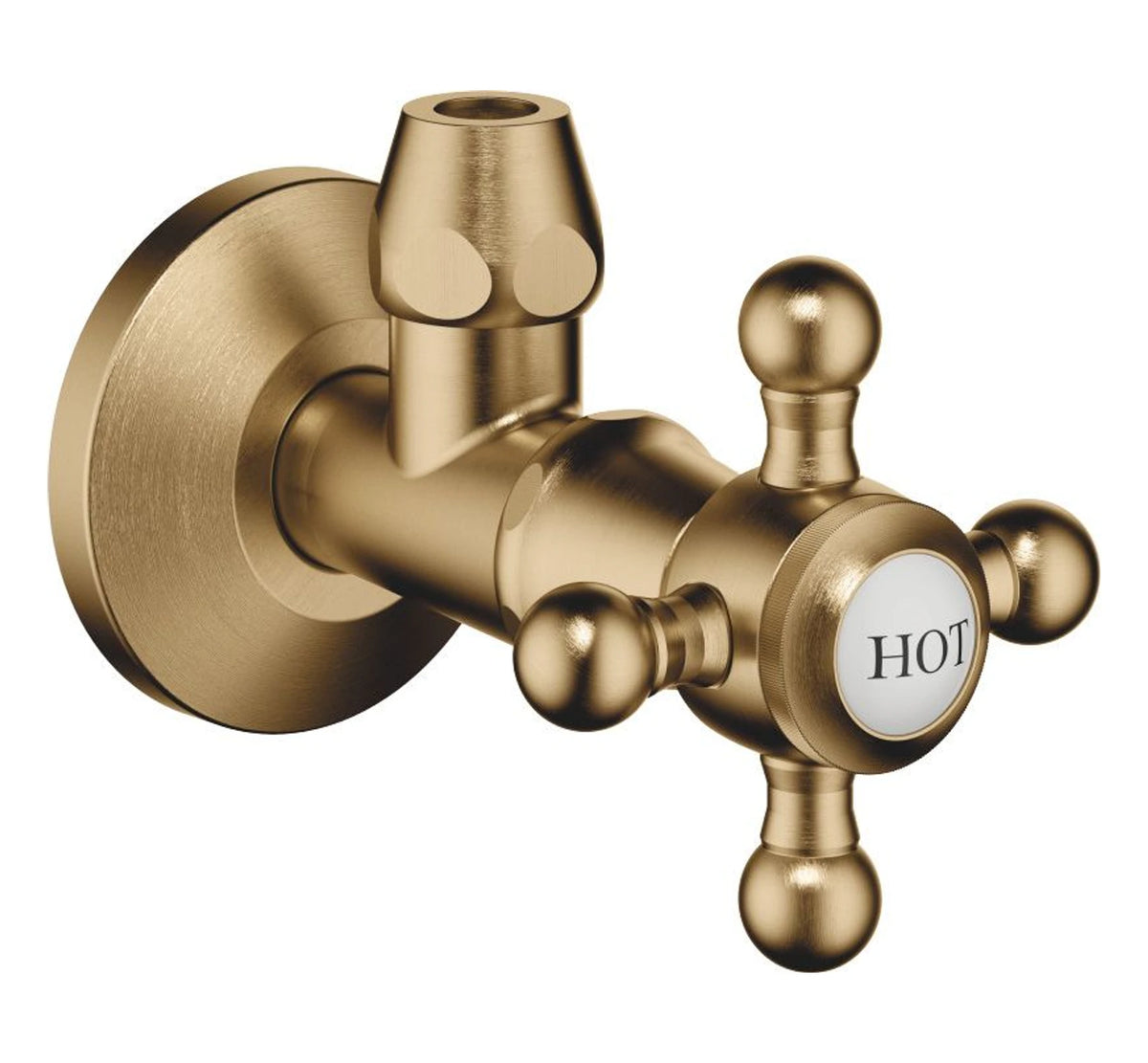 Dornbracht 22900361-39 Vinkelventil MADISON HOT Ø 60 mm Borstad Dark Brass