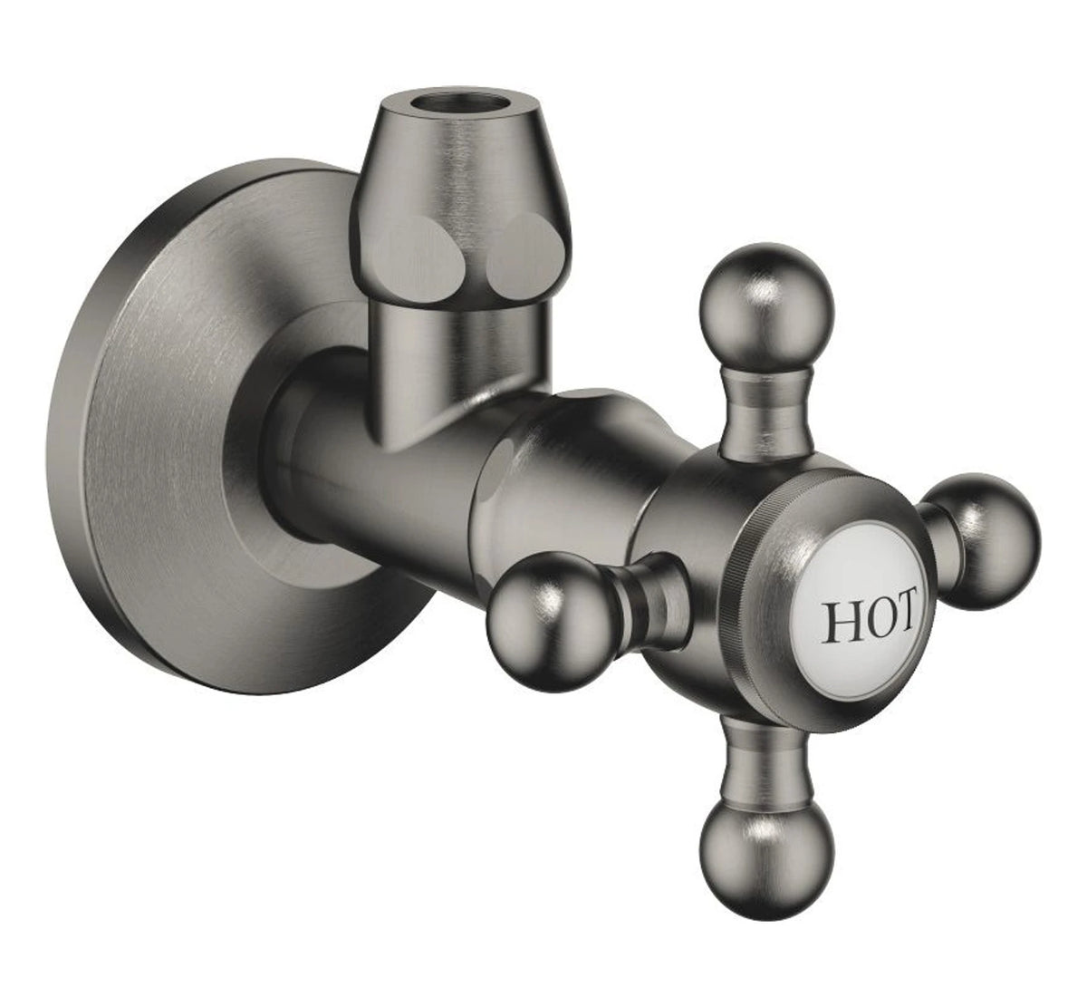 Dornbracht 22900361-99 Vinkelventil MADISON HOT Ø 60 mm Borstad Dark Platinum