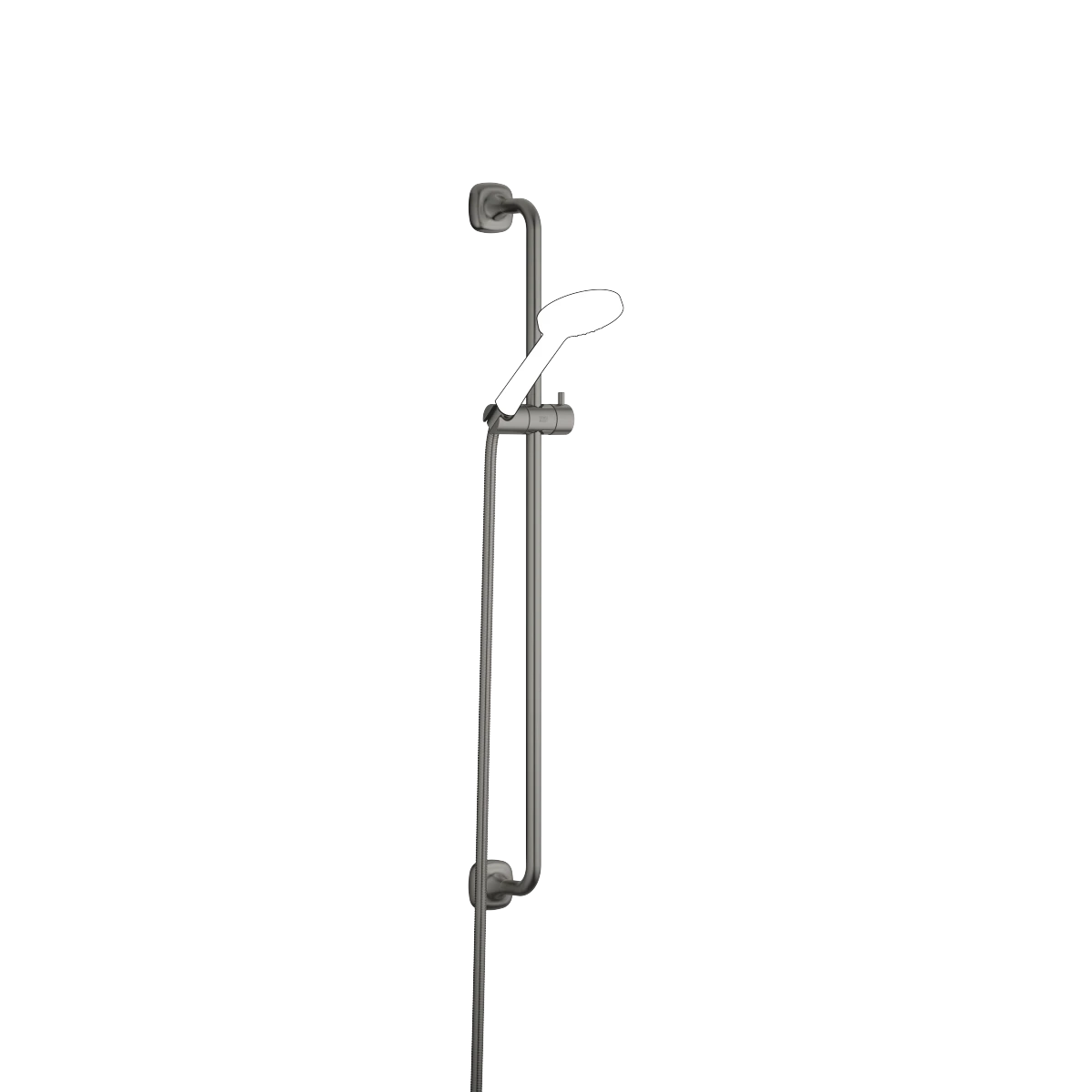 COYA duschset Borstad Dark Platinum - duschstång med glidfäste