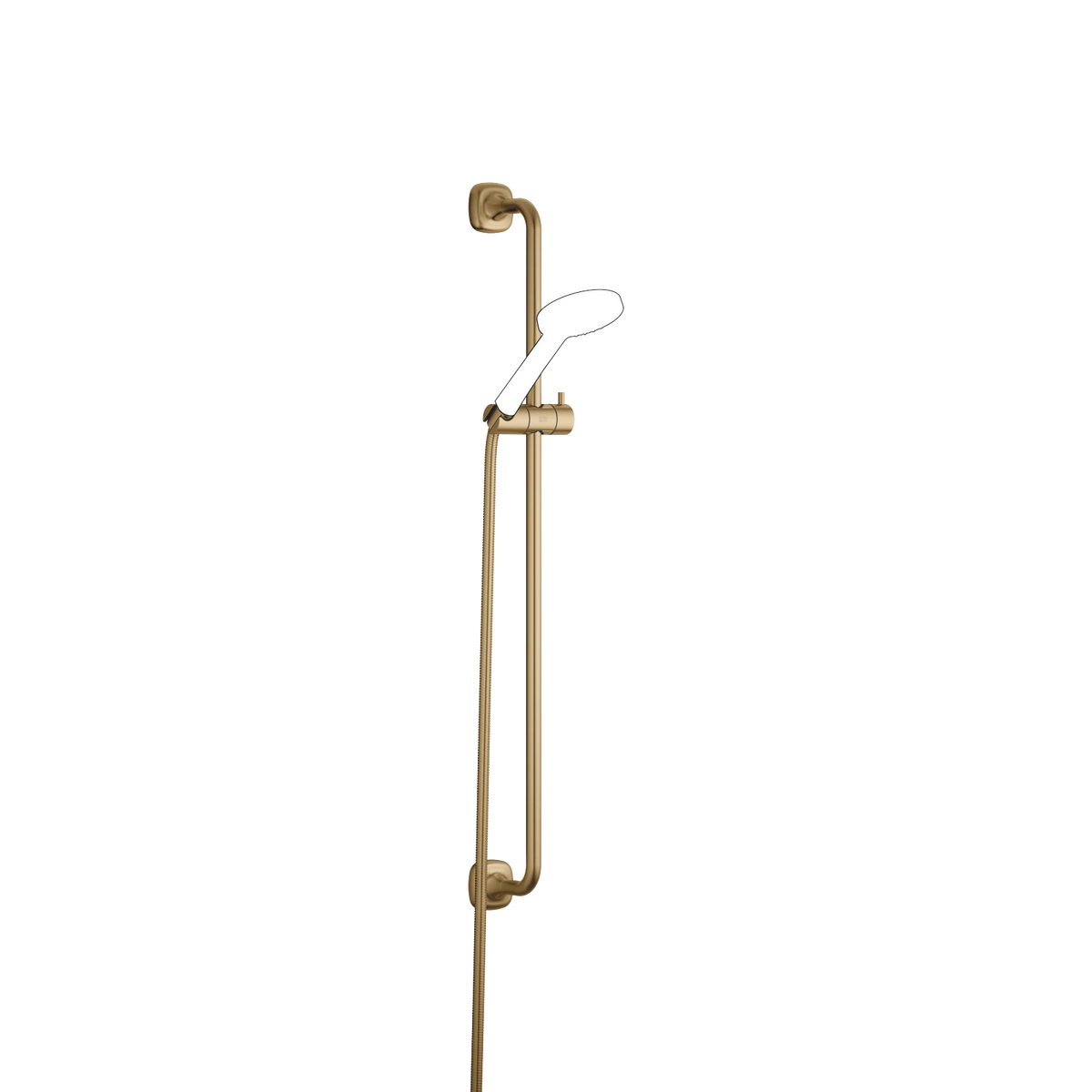 Duschset Dornbracht COYA Borstad Dark Brass, duschstång med glidfäste och handdusch