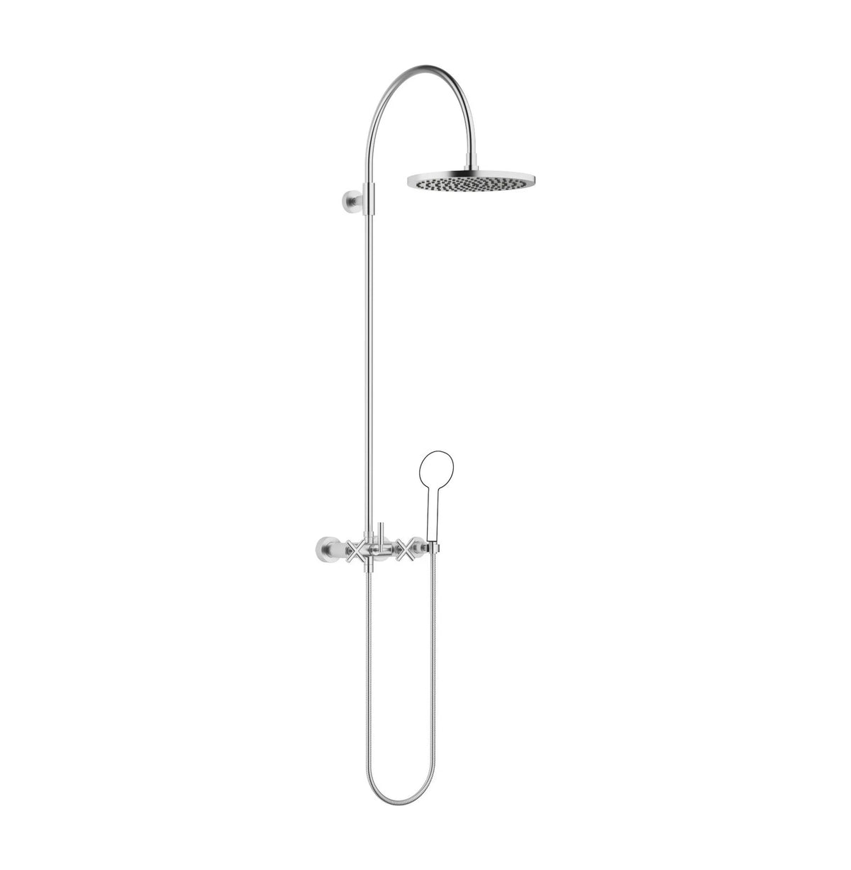Dornbracht TARA duschstång med duschblandare 300 mm Borstad Krom