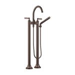 Fristående badkarsblandare Dornbracht VAIA tvåhål med spakgrepp Borstad Dark Bronze