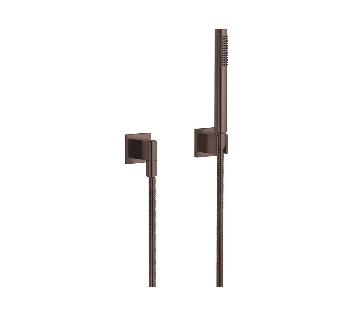 Handduschset Dornbracht med enstaka kantiga täckbrickor Borstad Dark Bronze