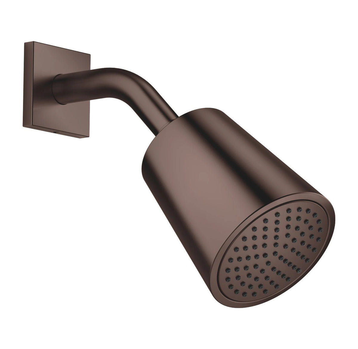 Huvuddusch Dornbracht Ø 100 mm kantig täckbricka Borstad Dark Bronze