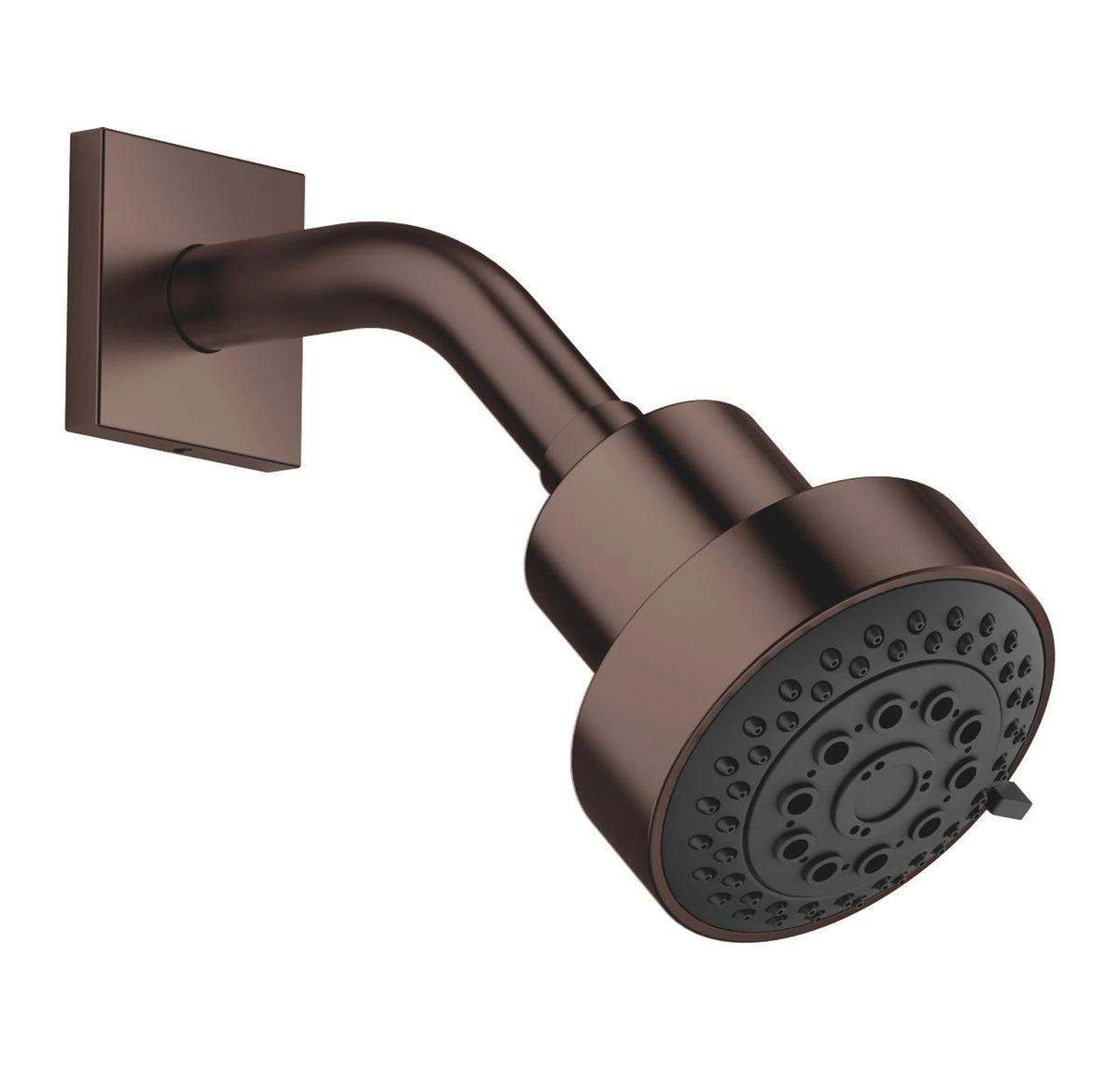 Huvuddusch Dornbracht Ø 92 mm kantig täckbricka Borstad Dark Bronze
