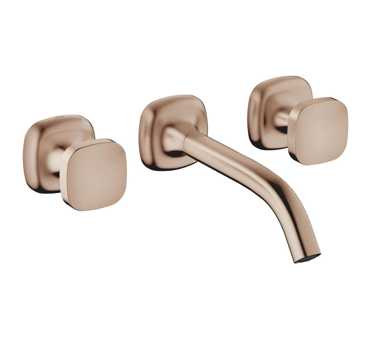 Dornbracht COYA kvadratiskt grepp 190 mm Borstad Brons inbyggd tvättställsblandare