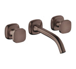 Dornbracht COYA kvadratiskt grepp 190 mm Borstad Dark Bronze inbyggd tvättställsblandare