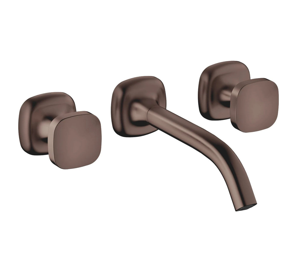 Dornbracht COYA kvadratiskt grepp 190 mm Borstad Dark Bronze inbyggd tvättställsblandare