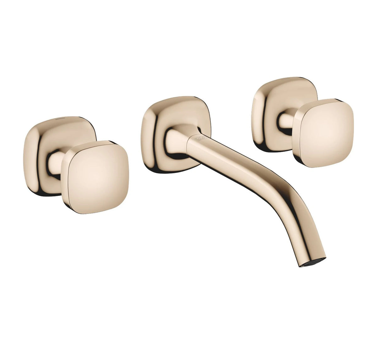 Dornbracht COYA kvadratiskt grepp 190 mm Champagne inbyggd tvättställsblandare