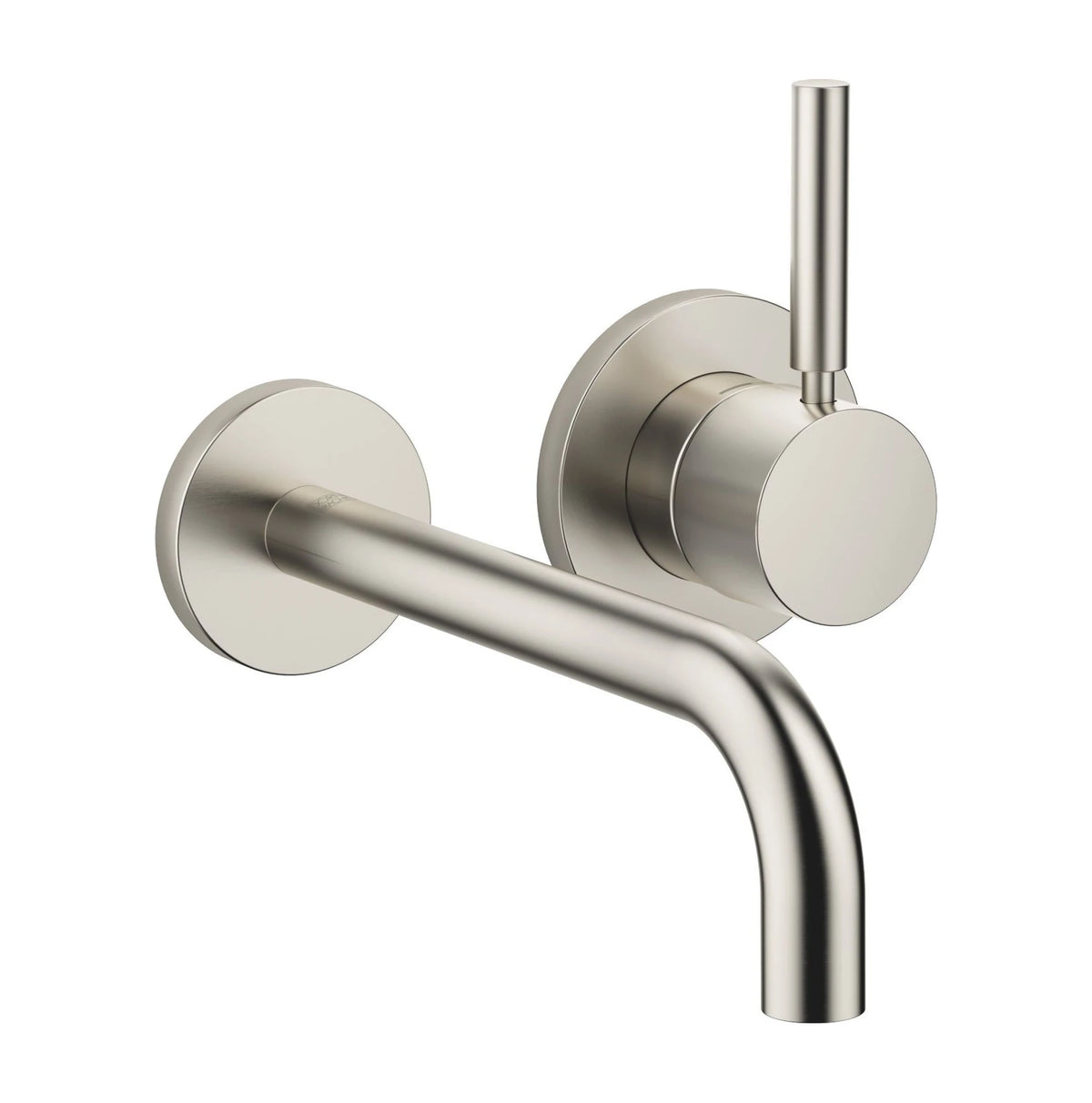 Inbyggd tvättställsblandare Dornbracht META 190 mm, pipböjning 90° Borstad Platina