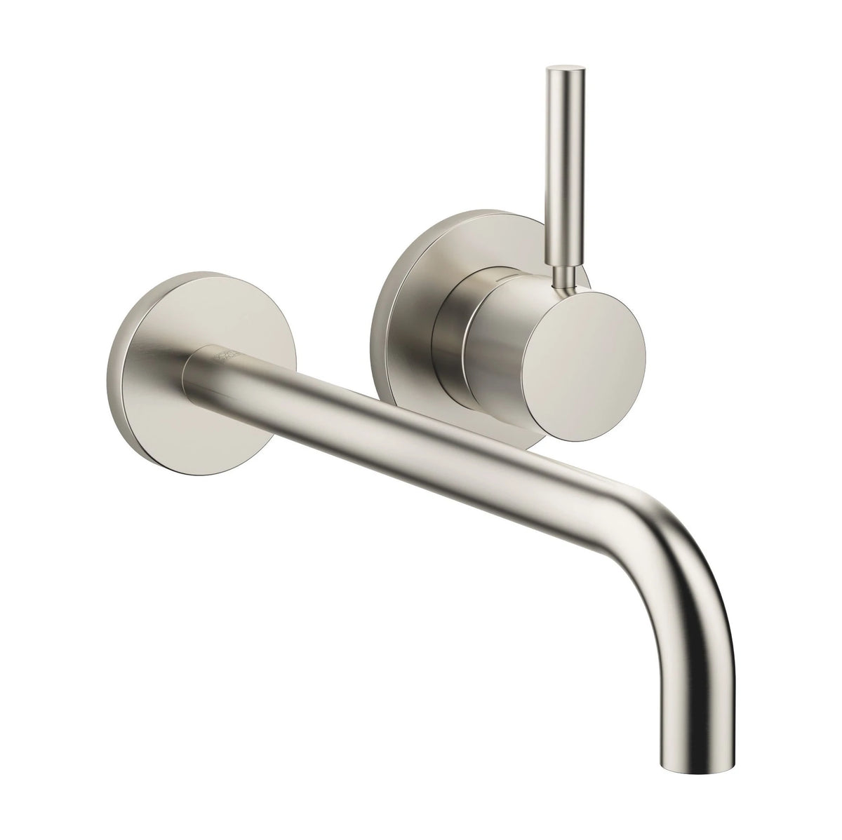 Inbyggd tvättställsblandare Dornbracht META 250 mm, pipböjning 90° Borstad Platina