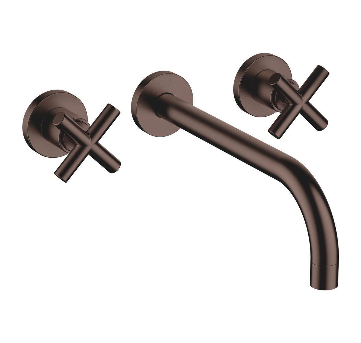 Inbyggd tvättställsblandare Dornbracht TARA 240 mm med kryssgrepp Borstad Dark Bronze