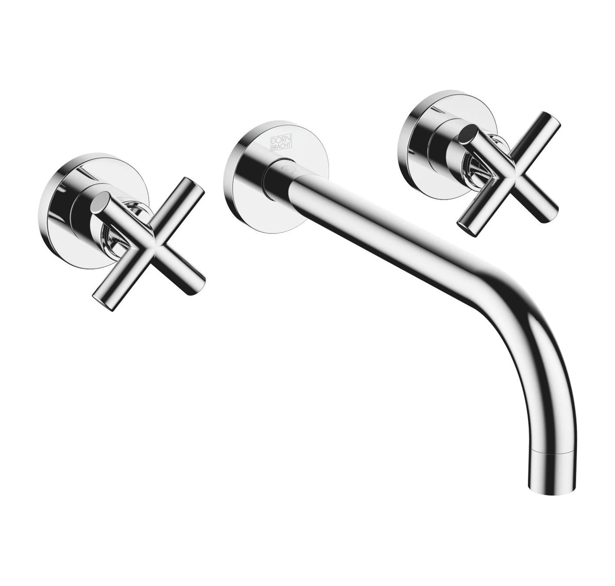 Inbyggd tvättställsblandare Dornbracht TARA 240 mm med kryssgrepp Krom