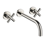 Inbyggd tvättställsblandare Dornbracht TARA 240 mm med kryssgrepp Platina