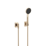 Handduschset Dornbracht LISSÉ med enstaka täckbrickor Borstad Light Gold, handdusch med väggmonterade rosetter