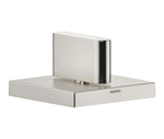 Sidoventil Dornbracht CL.1 för varmvatten, täckbricka 60 x 60 mm Borstad Platina