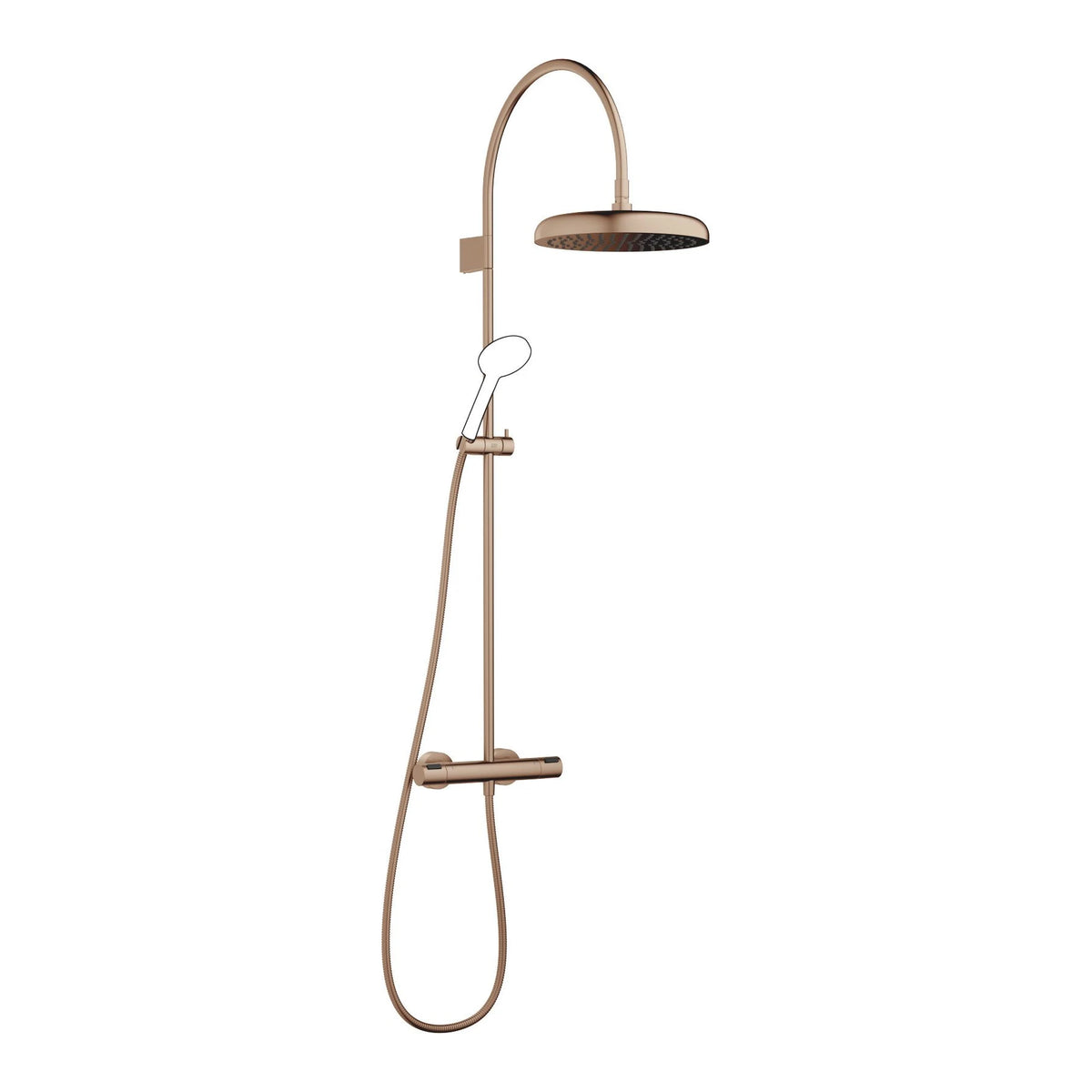 Dornbracht takdusch COYA med termostat utan handdusch 300 mm Borstad Brons