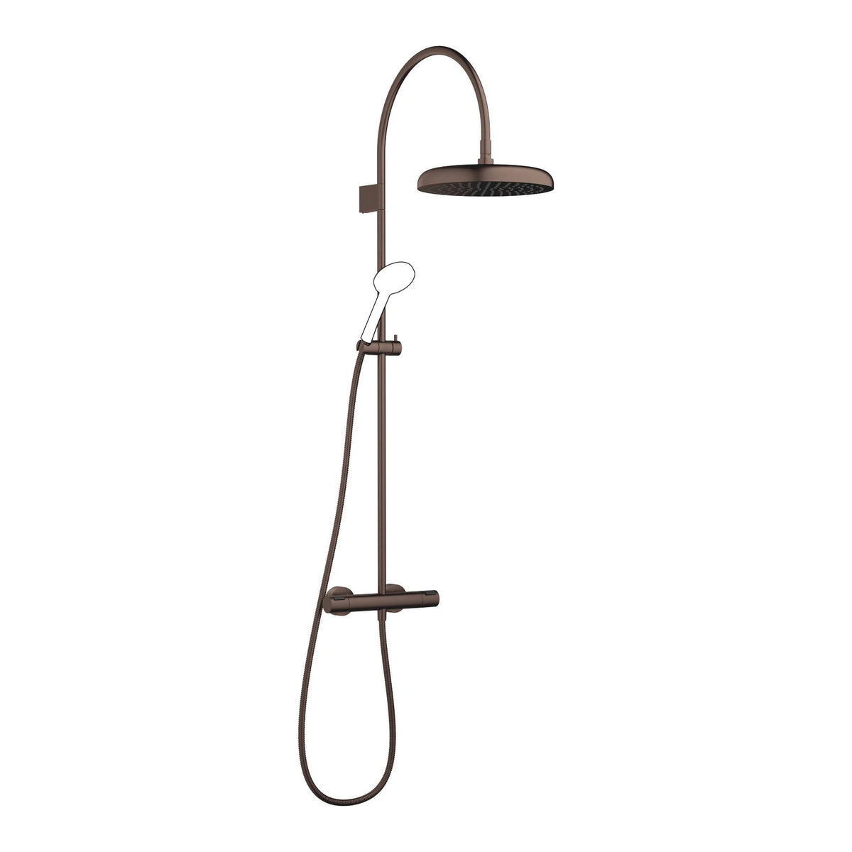 Dornbracht takdusch COYA med termostat 300 mm Borstad Dark Bronze