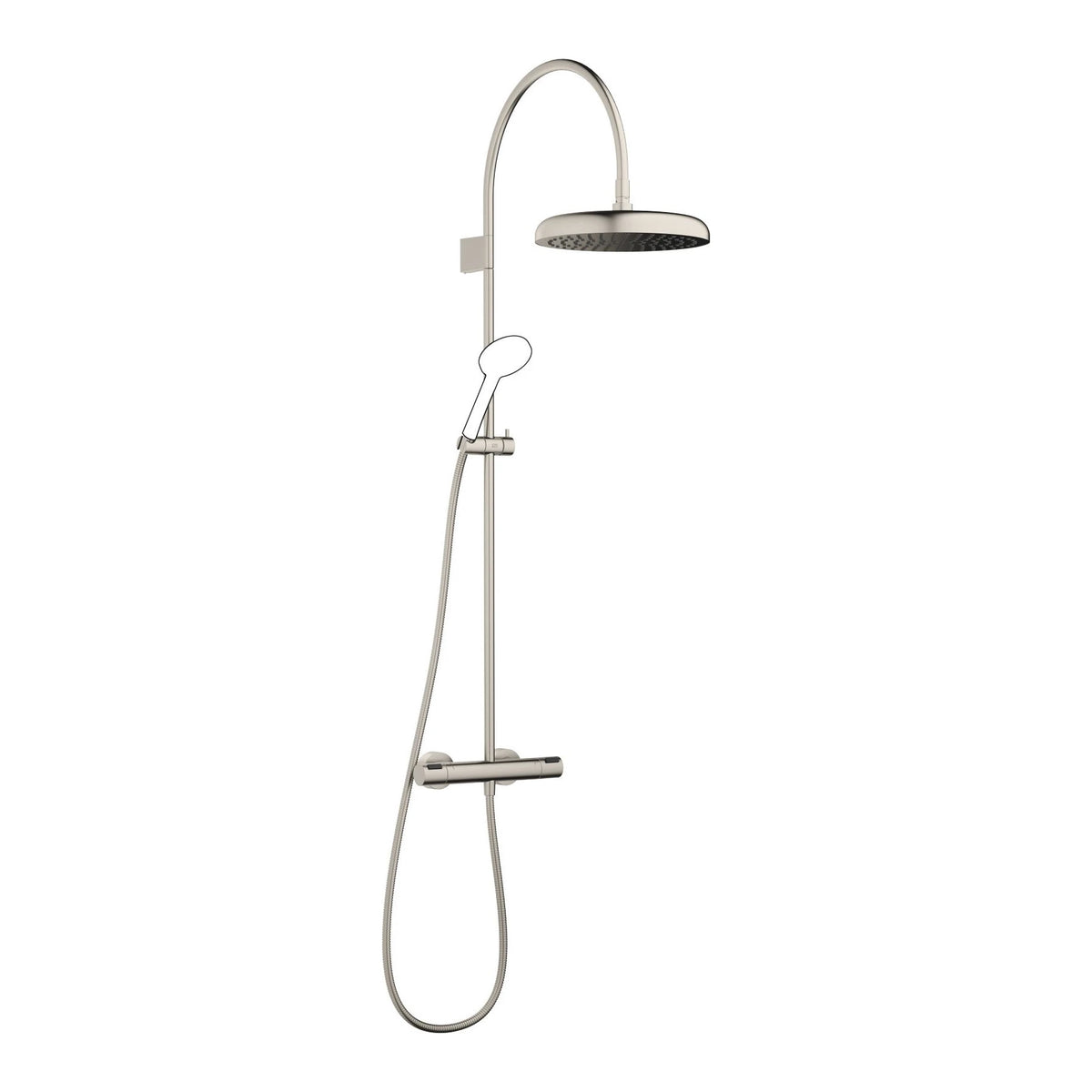 Dornbracht takdusch COYA med termostat utan handdusch 300 mm Borstad Platina