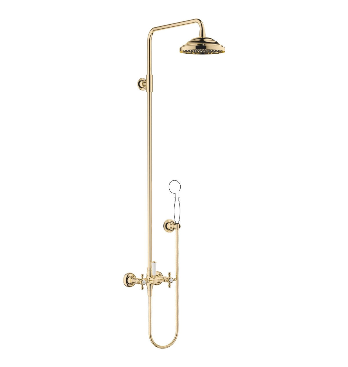 Dornbracht takdusch MADISON med blandare 200 mm Mässing