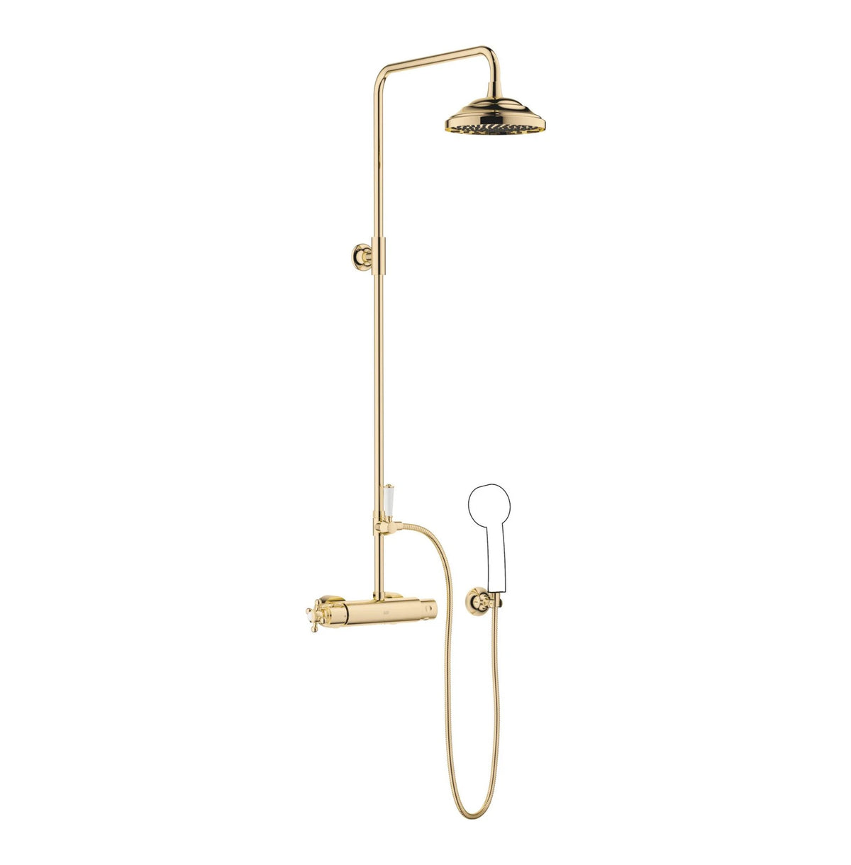 Dornbracht takdusch MADISON med termostat 200 mm Mässing