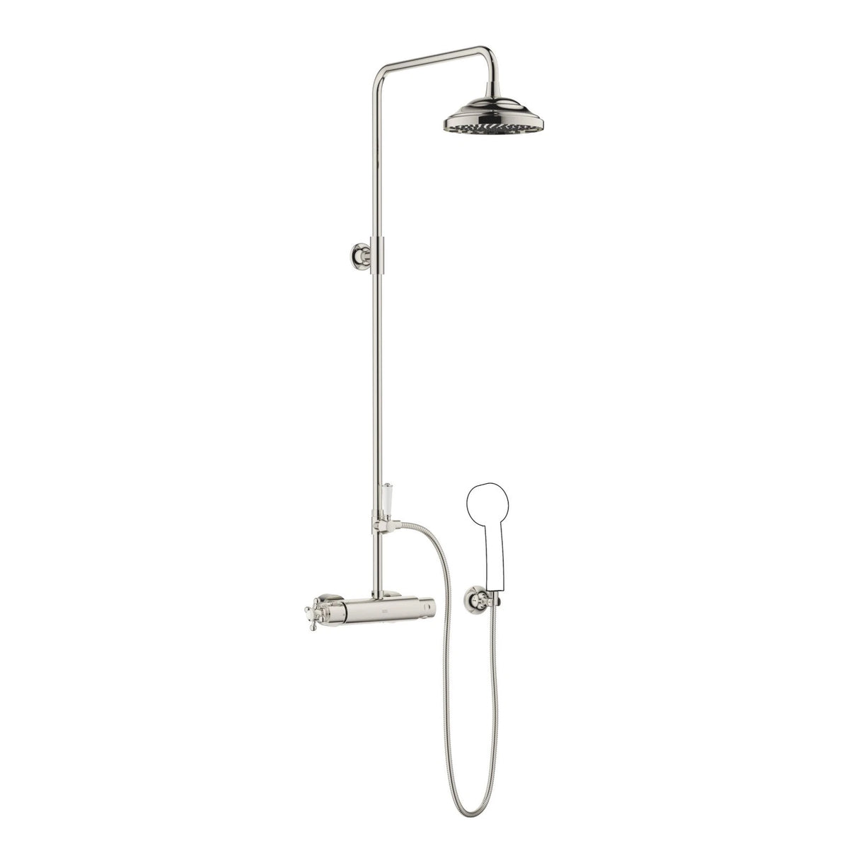 Dornbracht takdusch MADISON med termostat 200 mm Platina