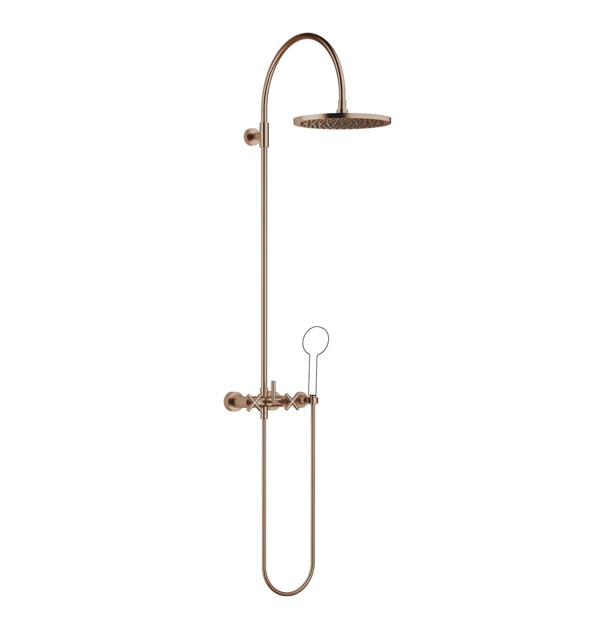 Dornbracht takdusch TARA med blandare 300 mm Borstad Brons