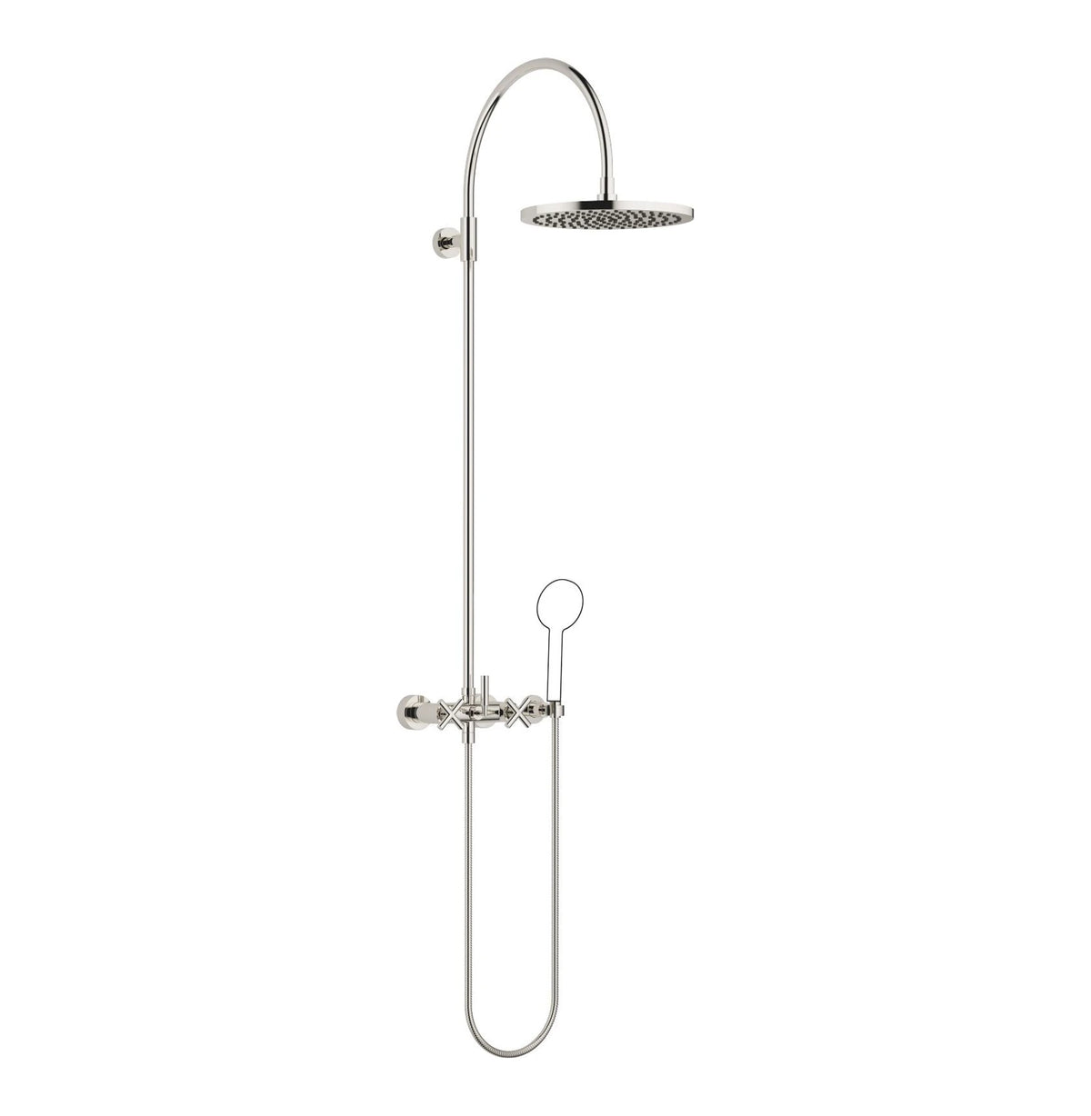 Dornbracht takdusch TARA med blandare 300 mm Platina