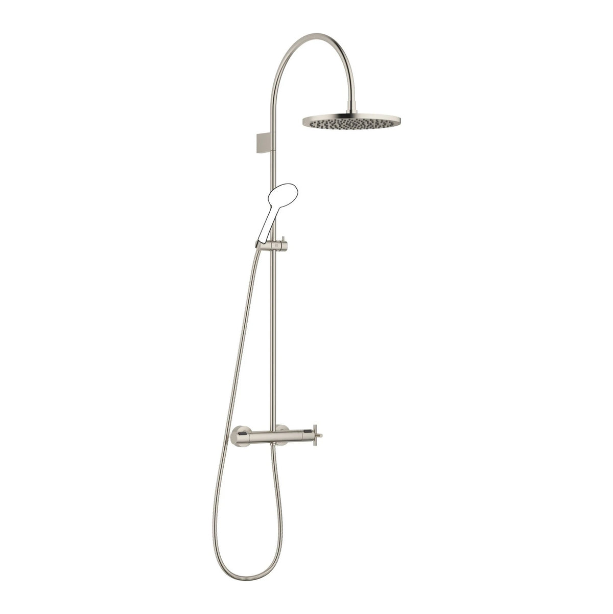 Dornbracht takdusch TARA med termostat utan handdusch 300 mm Borstad Platina