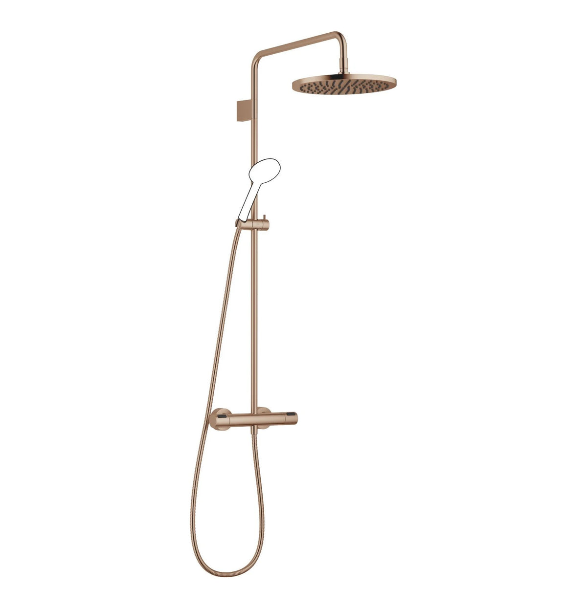 Dornbracht takdusch med termostat 300 mm Borstad Brons