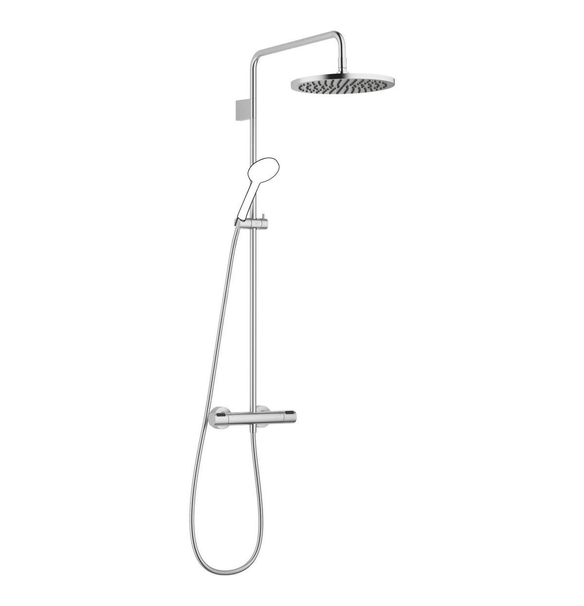 Dornbracht takdusch med termostat utan handdusch 300 mm Borstad Krom