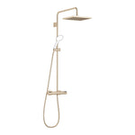 Dornbracht takdusch med termostat utan handdusch FlowReduce 300 x 240 mm Borstad Champagne