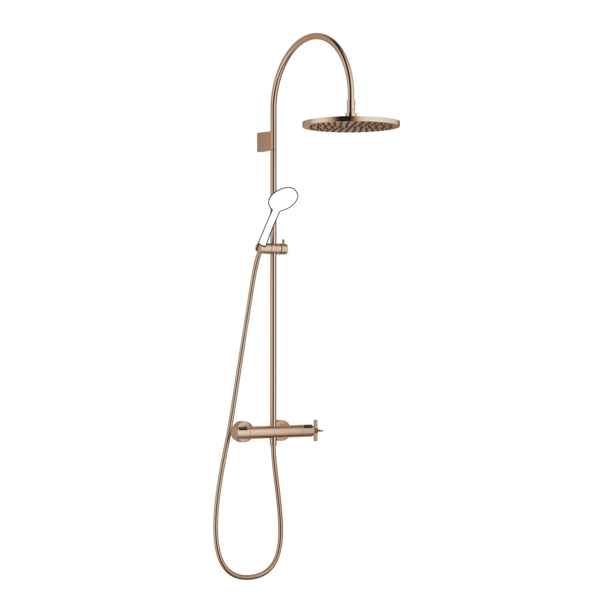 Dornbracht takdusch VAIA med termostat 300 mm Borstad Brons