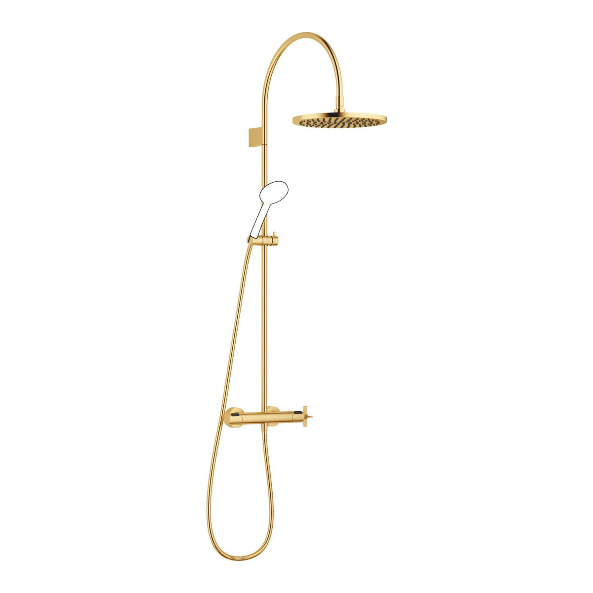 Dornbracht takdusch VAIA med termostat 300 mm Borstad Mässing