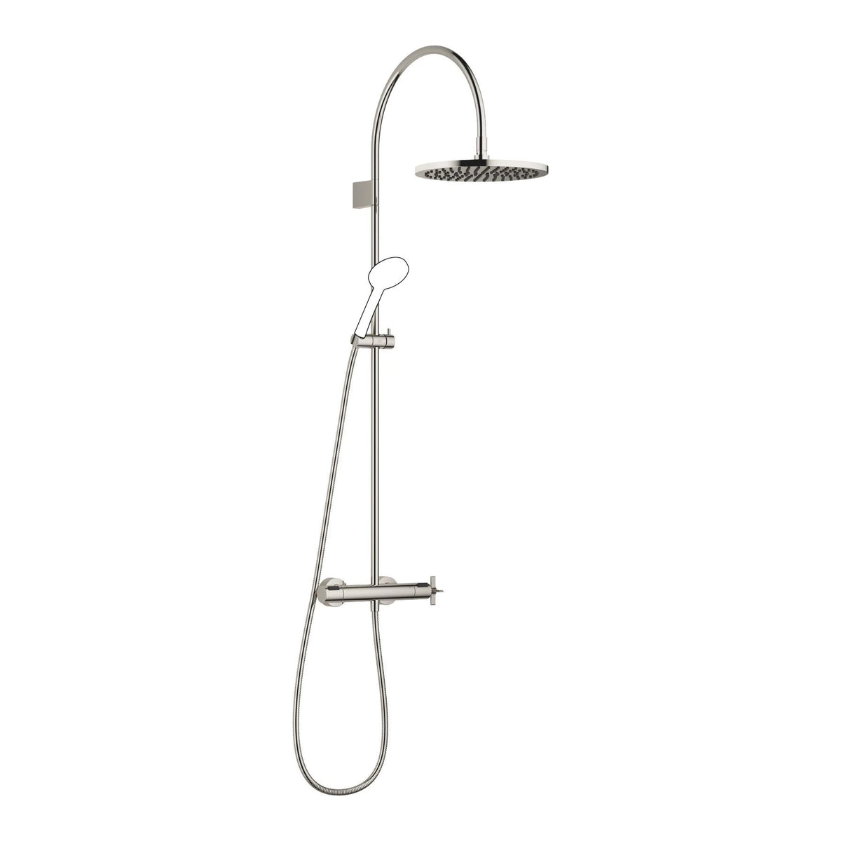 Dornbracht takdusch VAIA med termostat 300 mm Platina